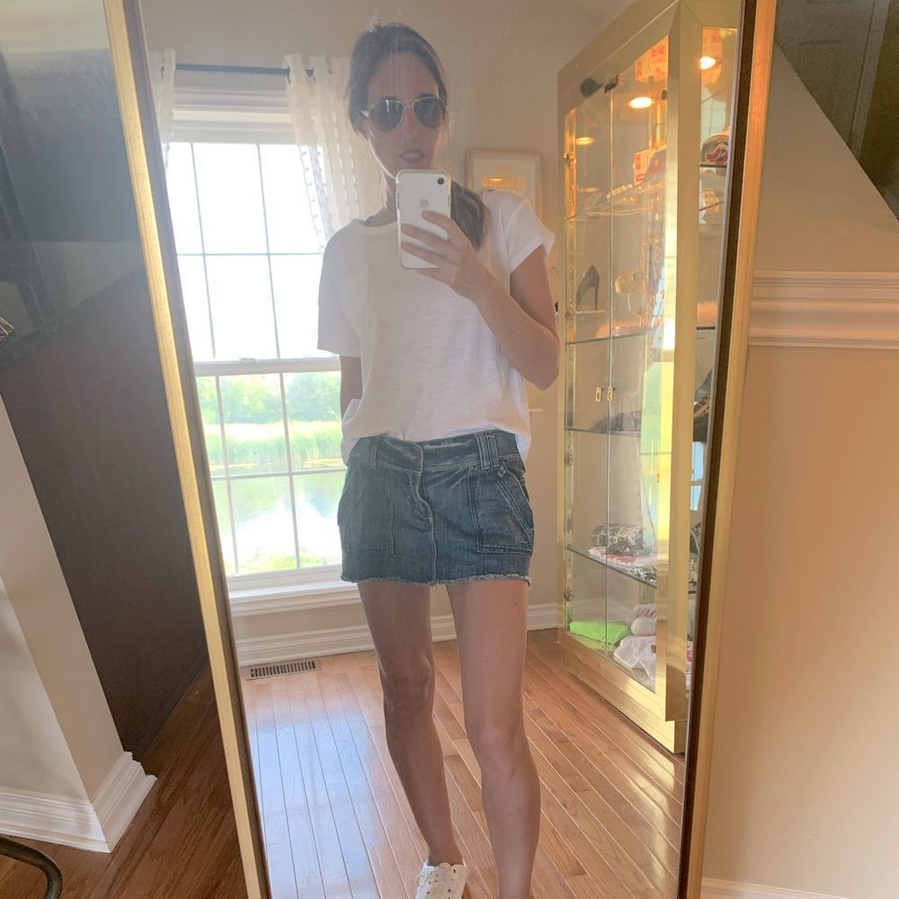 SUMMER BLUE DENIM MINI SKIRT ☀️
